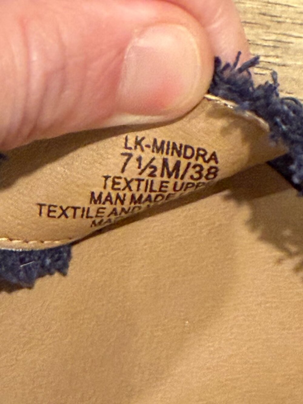 Lucky Brand Mindra Denim Wedge Espadrille Sandals Blue Size 7.5 - Picture 9 of 9